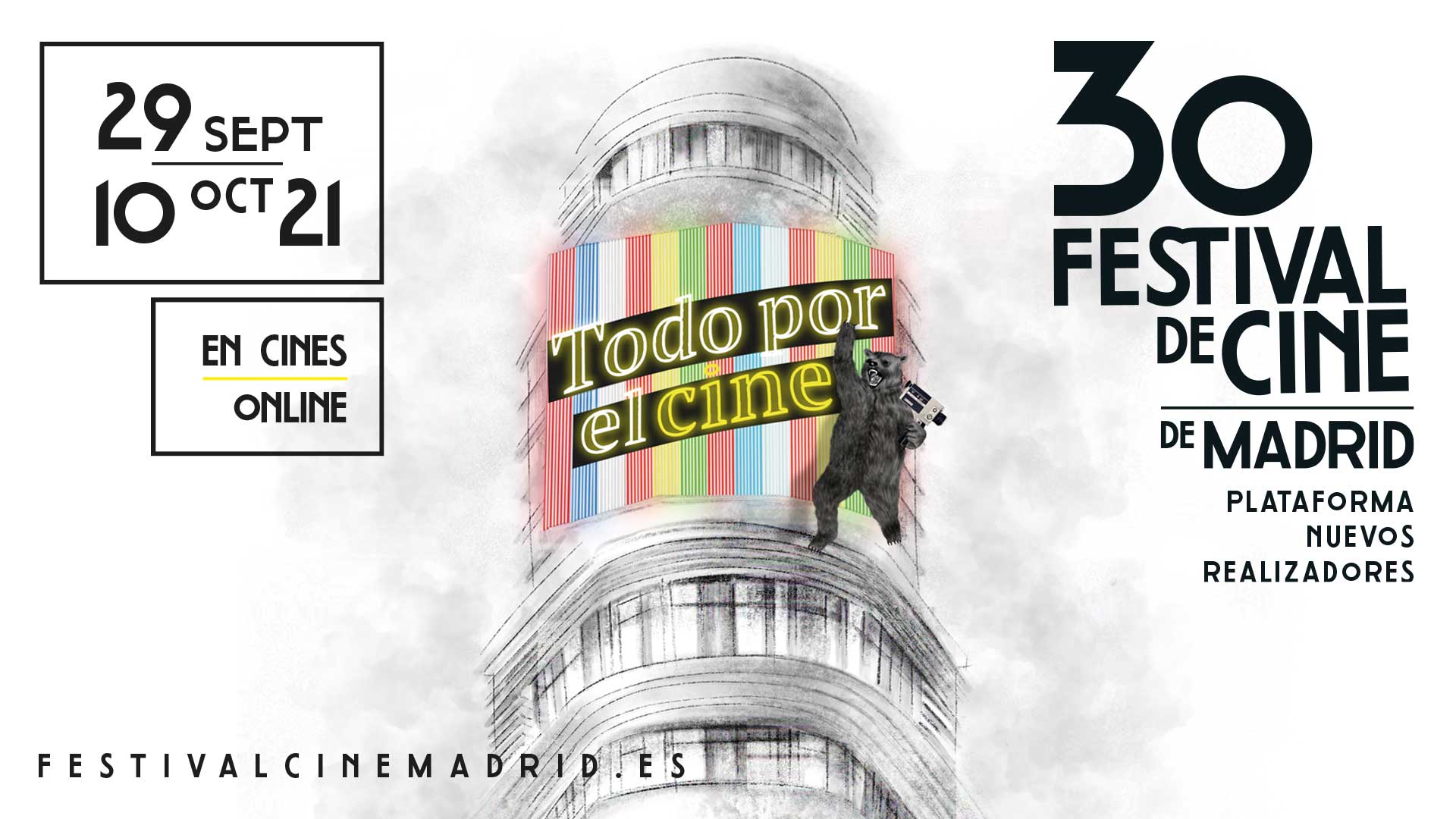 El Festival de Cine de Madrid presenta el cartel de su 30º edición bajo el eslogan: Todo por el cine